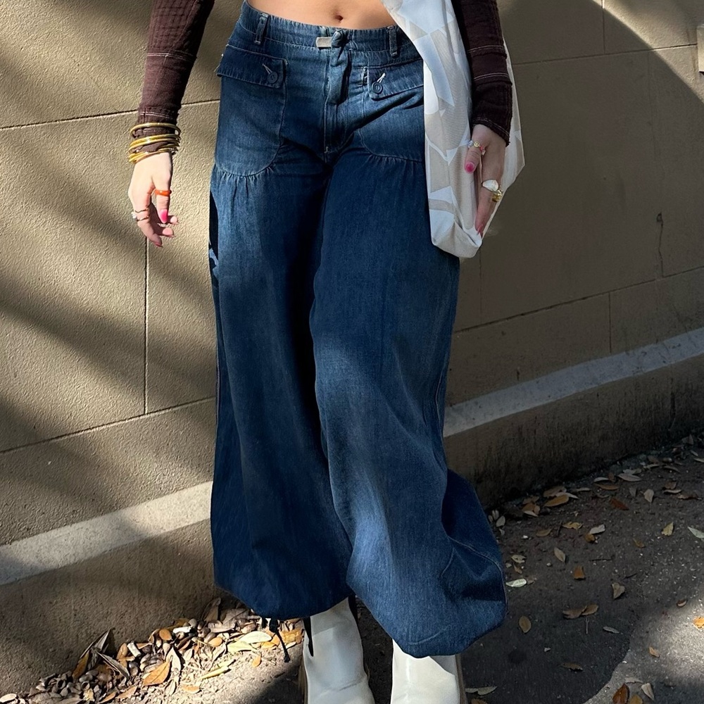Free People Scrunch low waist Jeans
